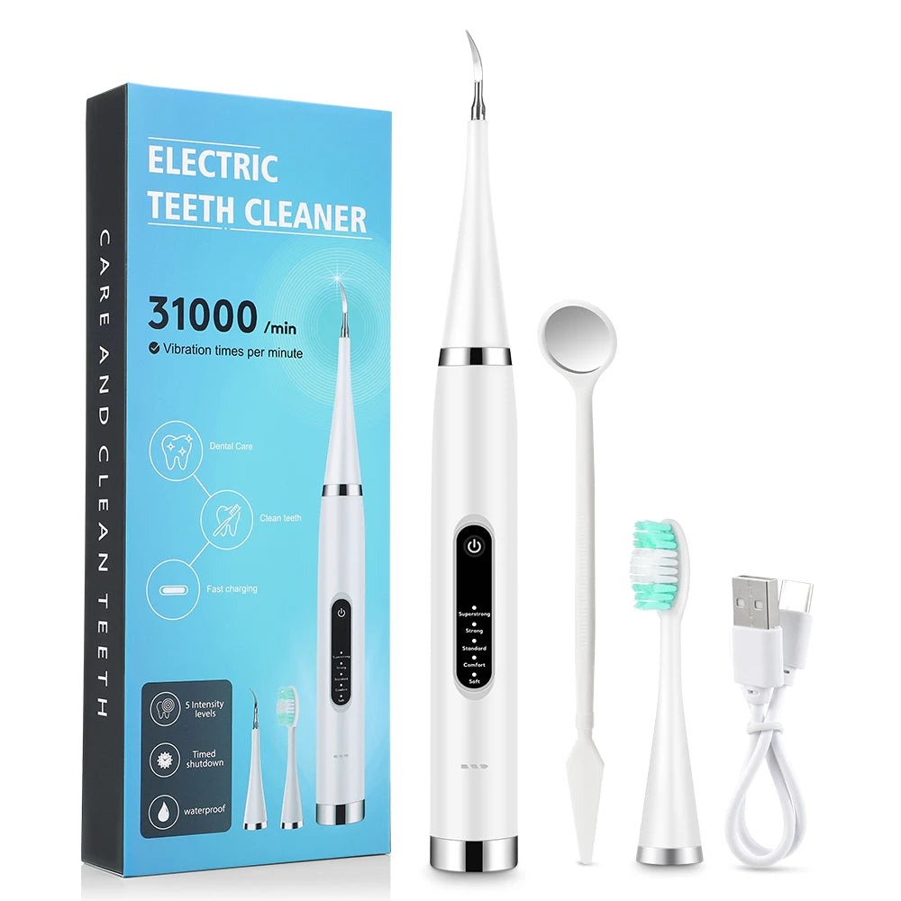 Electric Tooth Whitening Brush Sonic Toothbrush Tartar Eliminator Scraper Cleaner Dental Scaler Calculus Stone Remover Oral Care