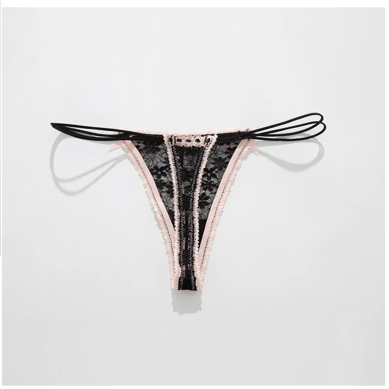 Lace Bow Panties sexy female lingerie Daily Wear Home Wear Solid underwear women Low Waist Panties Breathable трусы женские Secondary image