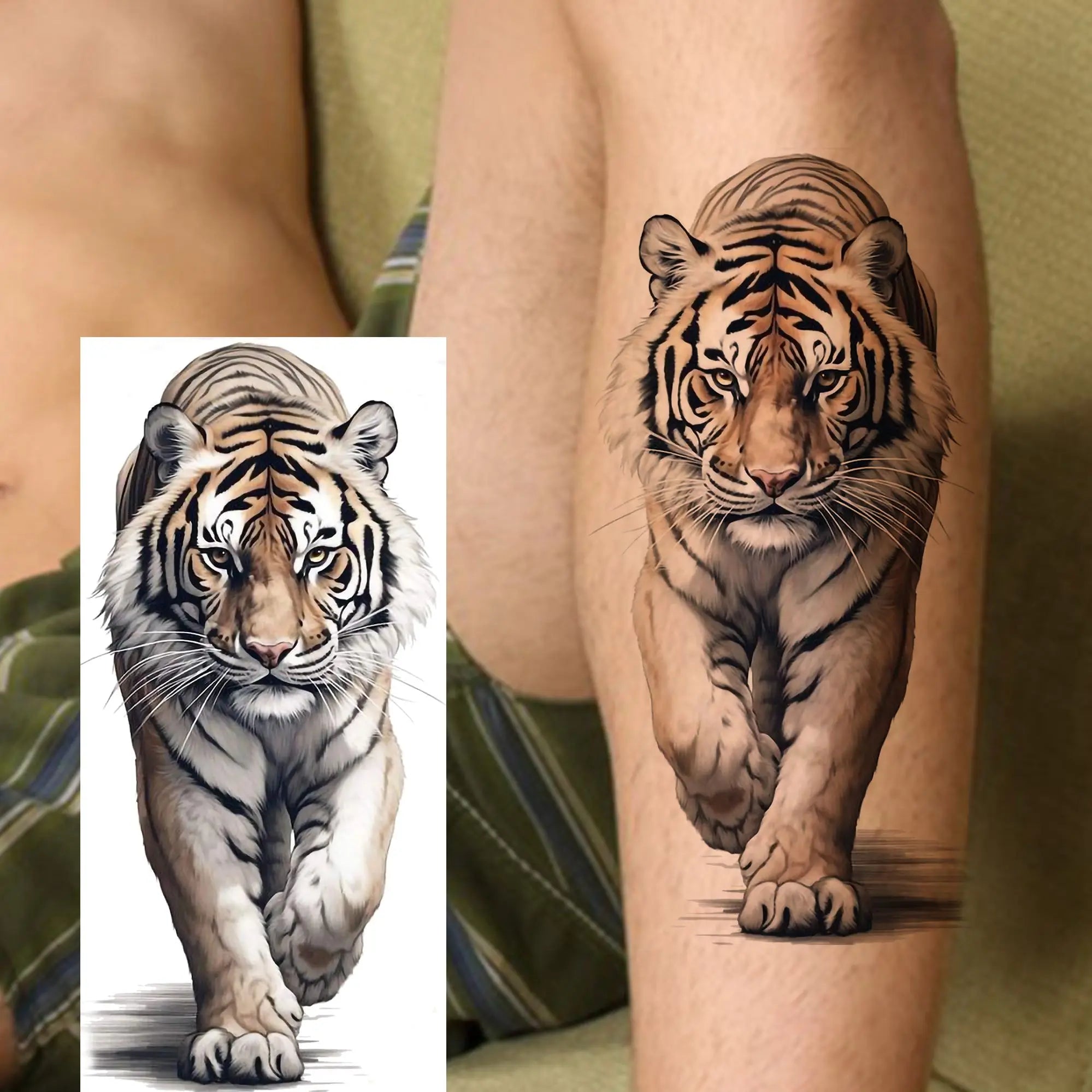 1 Sheet Cobra Snake Dragon Scorpion Temporary Tattoos For Men Women Waterproof Long Lasting Lion Tiger Wolf Fake Tattoo Stickers