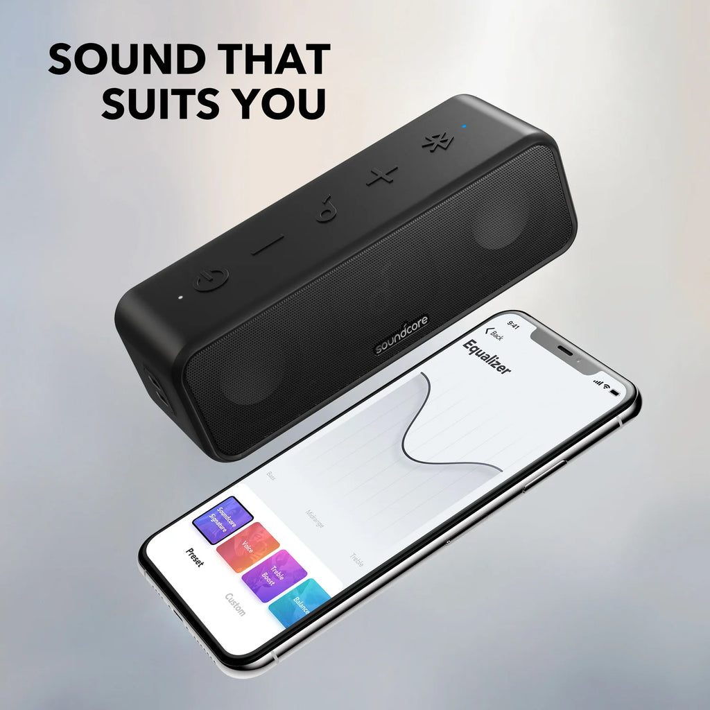 (EU stock) Soundcore 3 from Anker, Bluetooth 5.0 loudspeaker, 24H playing time, IPX7 waterproof, stereo sound with titanium membrane, Bas