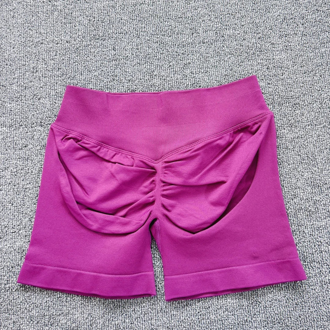 D LOGO Impact Seamless Fitness Peach Hip Sports Yoga Tight Pants Shorts