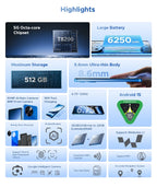 Global Version DOOGEE Note59 Pro+ 5G Smart phone Android 15 6250mAh Battery 6.75'' 120Hz Screen 12GB 512GB AI Camera Cell Phone