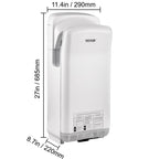 SucceBuy Hand Dryer Machinery Automatic High-speed Jet Double-sided Secure Robust Material Blade for Washroom Multicolor
