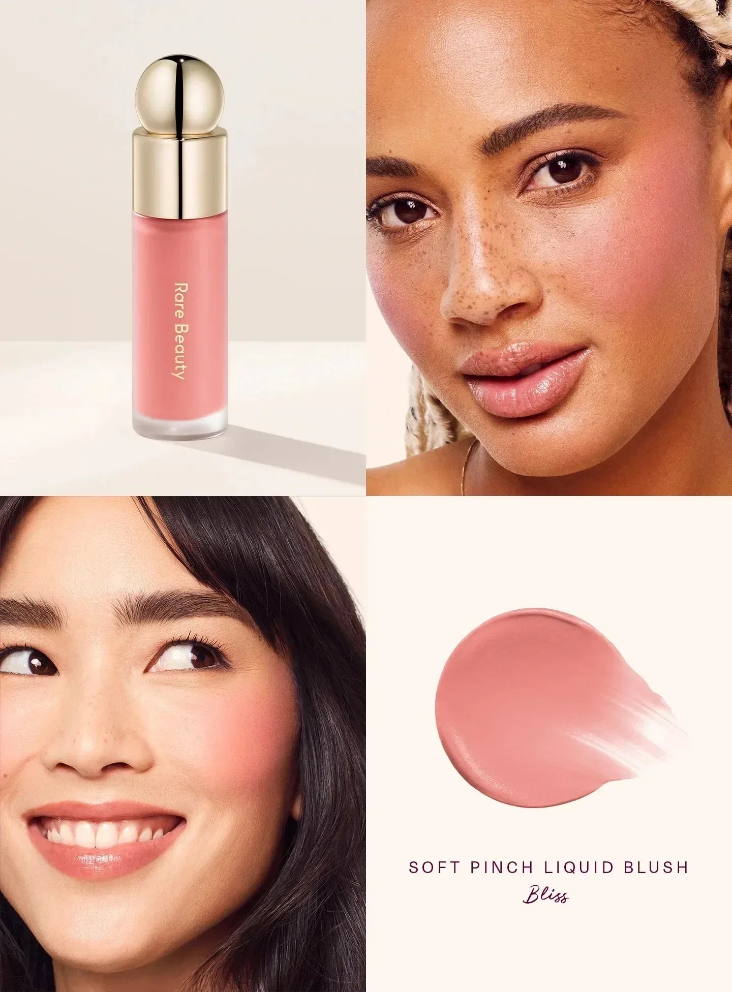 Rare Beauty Happy Lucky Love Blush Long Lasting Plump Seamless Liquid Blush Dewy Waterproof Mositure Face Women Cosmetic Makeup