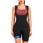 Sauna suits, women's full-body exercise jumpsuits, women's sauna suits, sweat-wicking tops, vest shaping clothes, hot jumpsuits