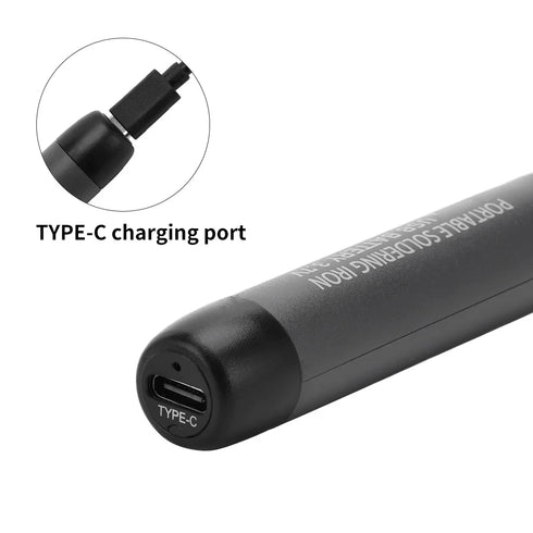 USB Soldering Iron Mini Small Soldering Iron Set Portable Household Type-C Interface 600mAh Battery Adjustable Temperature