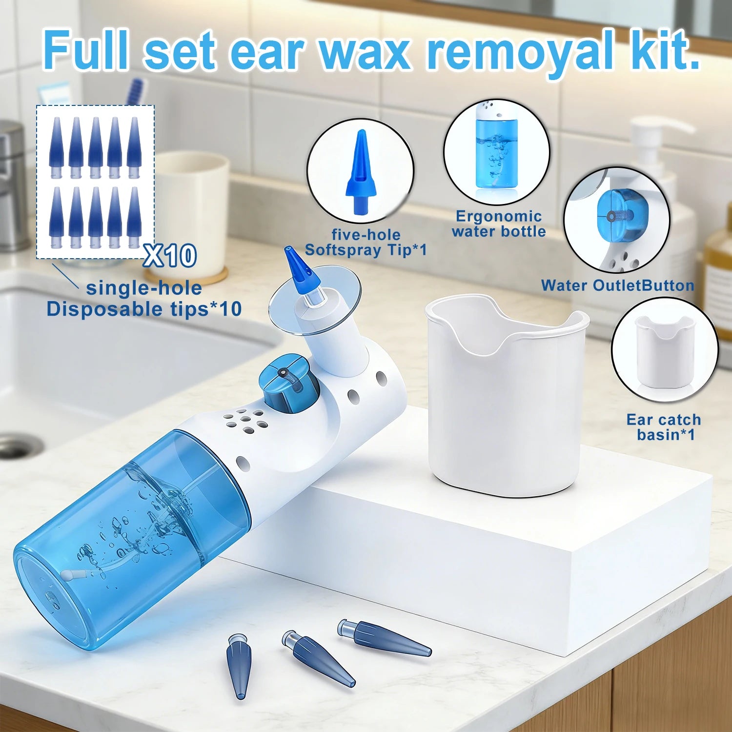 Portable Ear Wax Removal Tools Ear Irrigation Cleaner Home Ear Care Washing Cleaning Tool Secondary image