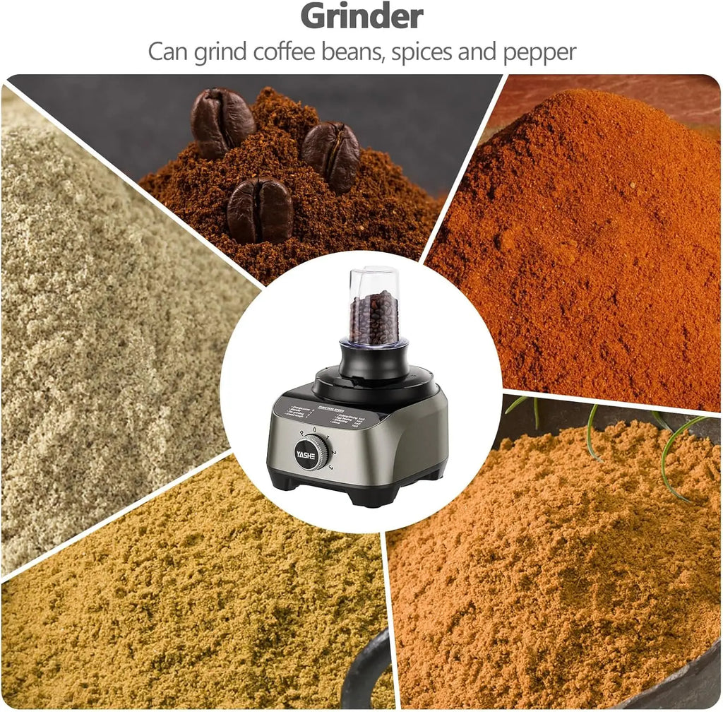 Food Processor, 11-in-1 Multifunctional Kitchen Machine with 2.5L Bowl & 1.5L Blender