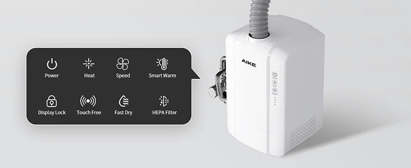 AIKE 2-in-1 Automatic Sensor Tap Hand Dryer Stainless Steel Integrated Basin Faucet High Speed Air Hand Drying Device AK7120