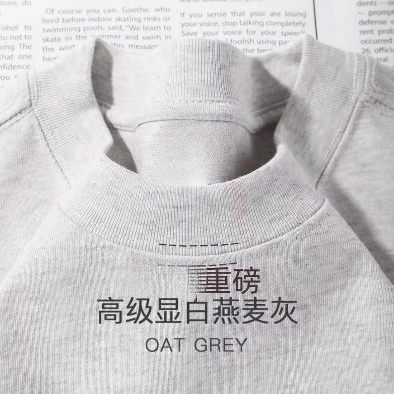 Summer Cotton Heavy Duty 300grams American Pure Cotton Short Sleeves T-shirt Men Casual Base Top Oversized T Shirt