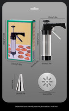 Stainless Steel Cookie gun Cake Cream Decorating Gun Cookie Making Machine Nozzles Mold Pastry Syringe Extruder Baking Tools