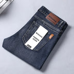 Wthinlee 8 Models Spring Autumn Business Jeans Men Casual Straight Stretch Fashion Classic Work Denim Trousers Brand Clothing
