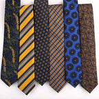 Trendy Handmade Polyester Silk Tie Men's Business Suit Accessory Floral Patterned Bow Tie for Wedding Prom Party Gift