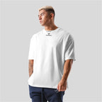 LYFT 100% Cotton Men's Gym T-Shirt Loose Fit Short Sleeve Sport Fitness Running Workout Training Shirt in Sizes M to XXXL