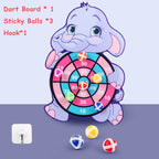 Animals Dart Board Games for Kids Montessori Target Sports Game Toys with 2 Sticky Balls Educational Games for Children Boy Girl