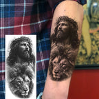 1 Sheet Realistic Jesus Holy Mother Pray Temporary Tattoos For Men Women Adults Long Lasting Waterproof Temp Fake Tattoo Sticker