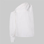 Sexy Off Shoulder Women Shirts Summer Lantern Sleeve Blouse Casual Loose Solid Tops Lady Elegant Blusas Femme Streetwear Shirt