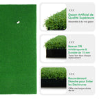 Golf Hitting Mat, Reel Feel Golf Practice Mat with Synthetic Turf and 2 Tee Positions, 3 Rubber Tees Included, Golf Putting