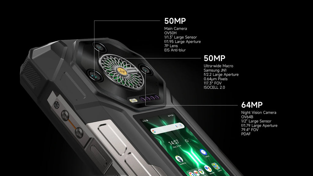 【2025 New】Ulefone Armor 33 Pro 5G Rugged Phone Smartphone Android 14 32GB+512GB 25500mAh Night Camera 64MP NFC Loud Speaker