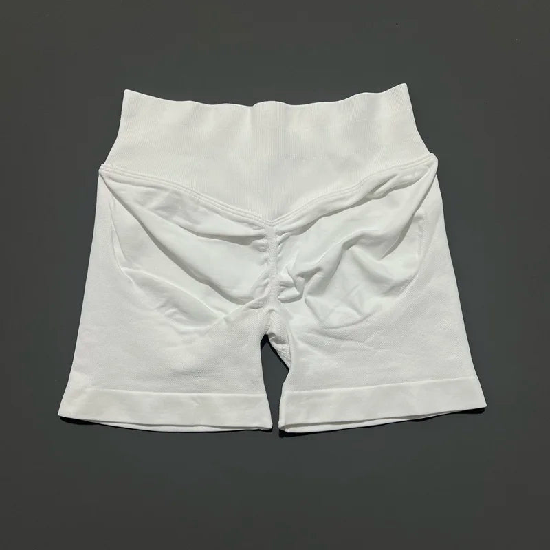 HISTELLO Impacts Shorts 4.5" Women Fitness Sports Biker Shorts Low Waist Gym Short Workout Scrunch Butt Yoga Seamless Leggings