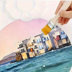 10/30PCS Multifunctional Nylon Bristle Paint Brushes Wooden Handle Art Painting Tools for Craft Creation and Household Cleaning