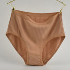 Soft High Waist Cotton Panties Underwear For Women Breathable Plus Size Woman Briefs Female Lingerie Underpants Panty Striped