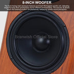High Power Passive Speakers 8 Inch Floor Standing 3 Way Home Audio System 90dB Sensitivity Wooden Hifi Speakers A Pair