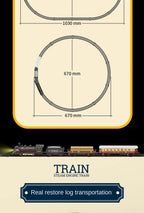 Kids Retro Electric Steam Train Rail Toys Classical Railway Freight Train High-Speed Tracks Train Model Boys Toys Christmas Gift