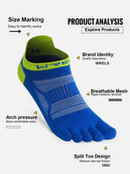 WRELS Toe Socks Running Socks for Men Women Athletic Breathable Five Finger Socks High Performance Athletic  Five Toe Socks