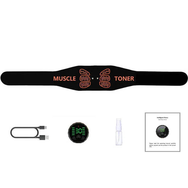 Abdominal Muscle Stimulator Weight Belts Ab Toning Belt Muscle Toner Back Waist Home Fitness Slimming Massager USB Recharge