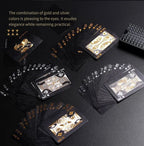 Brand New 54-piece Black and Gold Plastic Playing Card Foil Poker Set Magic Tool Party Tabletop Game