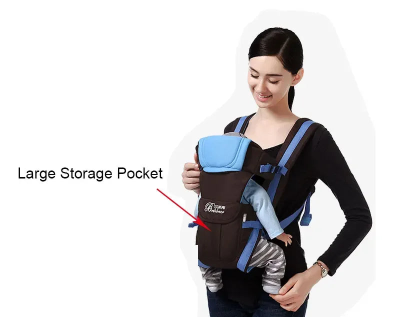 Baby Sling Carrier, 4-in-1 Ergonomic Baby Backpack Carrier, Easily Adjustable Baby Carrier Newborn to Toddler