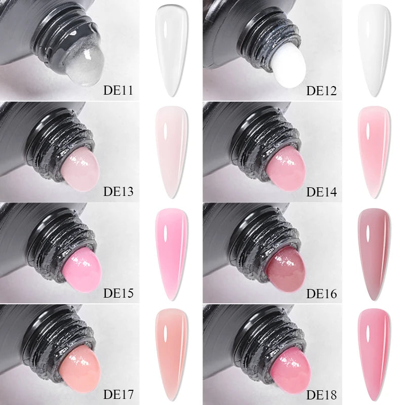 24PCS/Set 20ml Poly Naili Extension Gel  Kit Mini UV Lamp Sealer With Base Top Coat Professional Poly UVNail Gel Kit Starter Kit