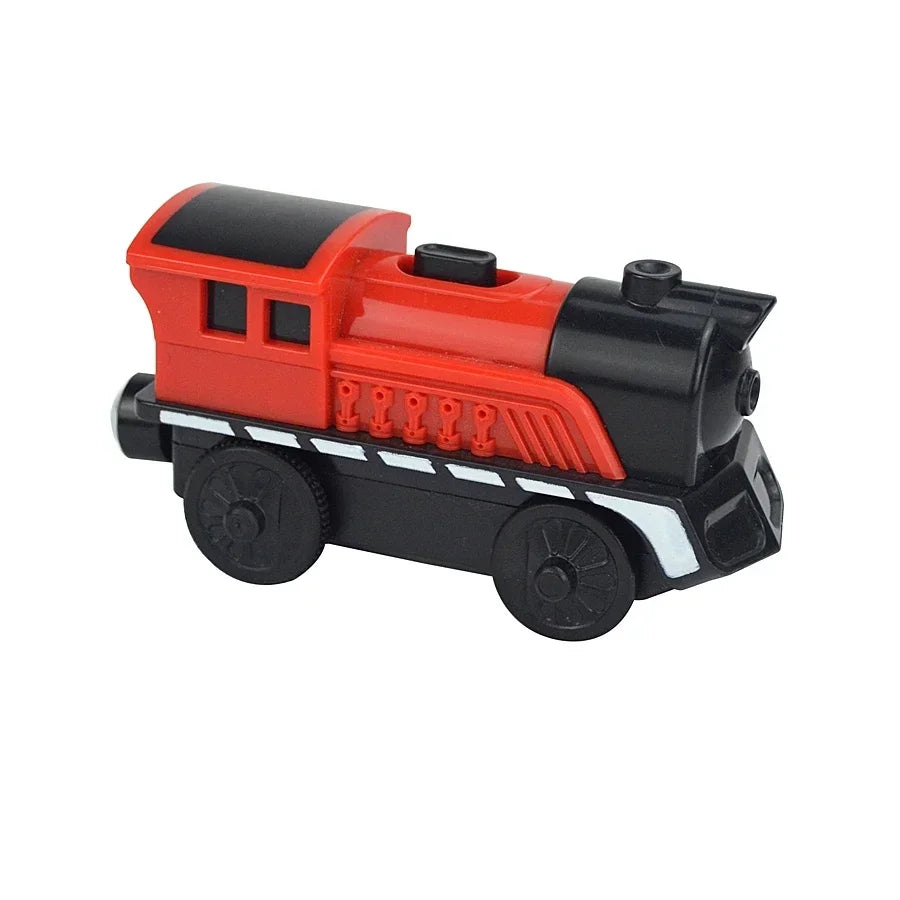 Wooden Locomotive Magnetic Electric Car Train Toys Fit Biro Wooden Diecast Slot Train Track Railway Educational Toys For Kids