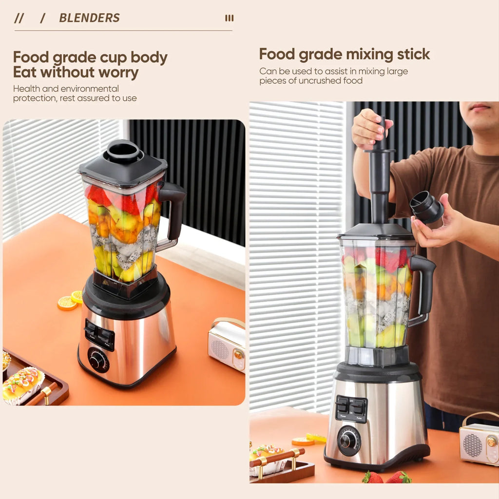 3-in-1 Powerful Table Blender Mixer Juicer Smoothie Maker 0.5/1.5/2.5L 3Container Food Processor Blender Mixer for Ice Nut Fruit