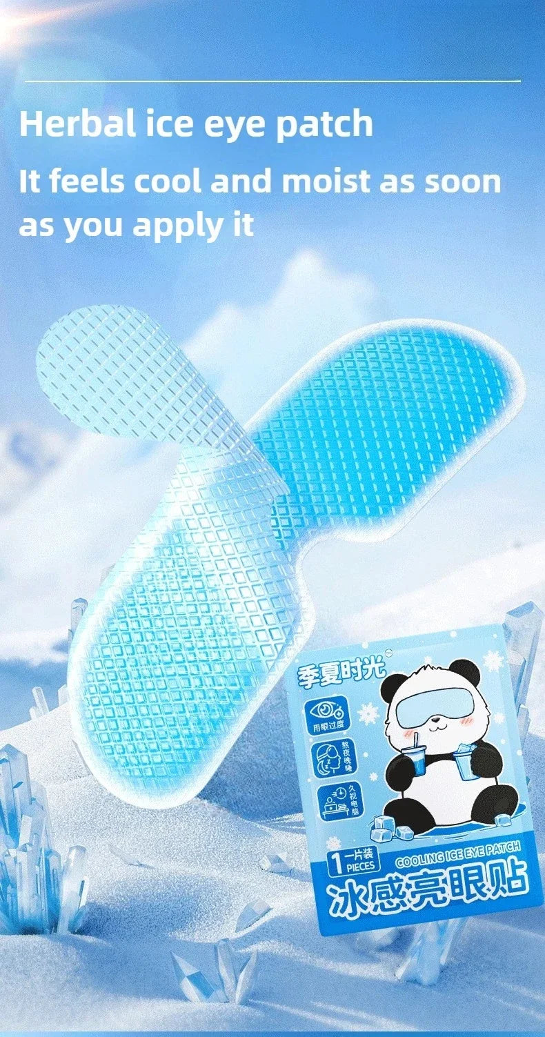 20/40 Pcs Box Hot Selling Disposable Ice Eye Patches Hydrogel Eye Protection Relieve Fatigue Herbal Cold Compress Eye Masks