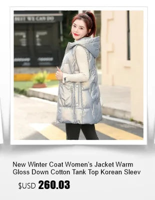 2026 New Winter Sleeveless Tank Top Women Down Jacket Puffer Parkas Hooded Padded Vests Loose Fit Female Fashion Casual Outwear