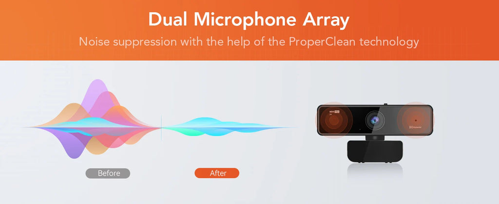 Nuroum 2K QHD Webcam 1440P 30FPS&1080P 60FPS Dual Mode, AI Noise Cancelling Mic,Streaming Camera, USB Plug & Play for PC/Mac