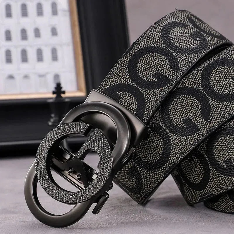 New luxury brand men's leather belt, 3.4 cm width, high-quality belt for women, women's belt design Main image
