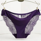 Woman Lace Panties Sexy Transparent Panty Low-Rise Cotton crotch Briefs Plus Size Ladies Underwear Intimates New Hot Sale