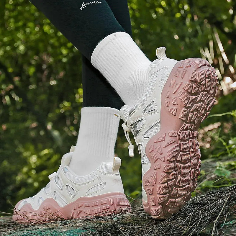 Spring Summer Fashion Pink Women's Hiking Sneakers Comfortable Non-slip Trekking Shoes Trainers Man Outdoor Sports Sneakers Men