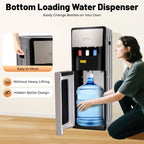 Electric Hot and Cold Water Cooler Dispenser, Versatile Standing Bottom Loading Water Dispenser for Home Office, 110V US/220V EU