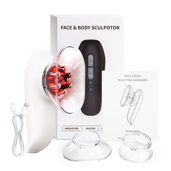 Electric Fat Cellulite EMS Removal Abdomen Massage Device Strong Suction Deep Tissue Body Sculpting Massager Tool Anti Cellulite