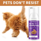 Pet Dry Shampoo for Dogs & Cats - Waterless Foam No Rinse, Deodorizing & Cleaning for Puppy Kitten