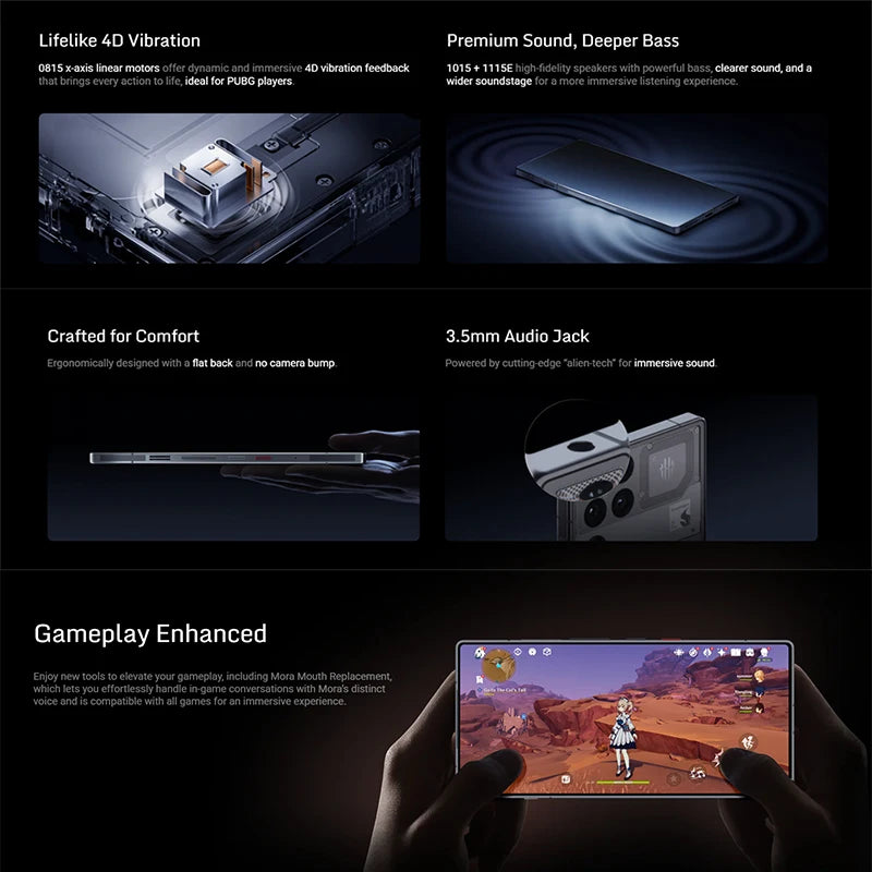 (Used) Phone gaming RedMagic 11 Pro 5G, International version, screen Ins, processor-shaped 8 Elite Gen 5, battery-mAh, 50 MP photo Device, NFC compatible