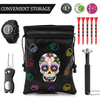 Golf Club Headcovers #1 #3 #5 Wood Head covers Skulls Design Driver Fairway Hybrid Woods Headcover Black PU Premium Leather Head