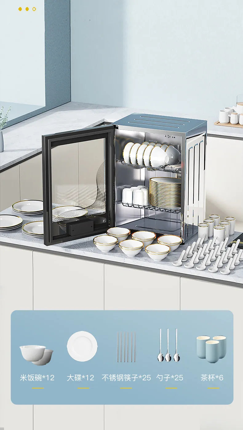 220V Kangbao Disinfection Cabinet Portable Kitchen Sterilizer New Desktop Dryer Storage All in One