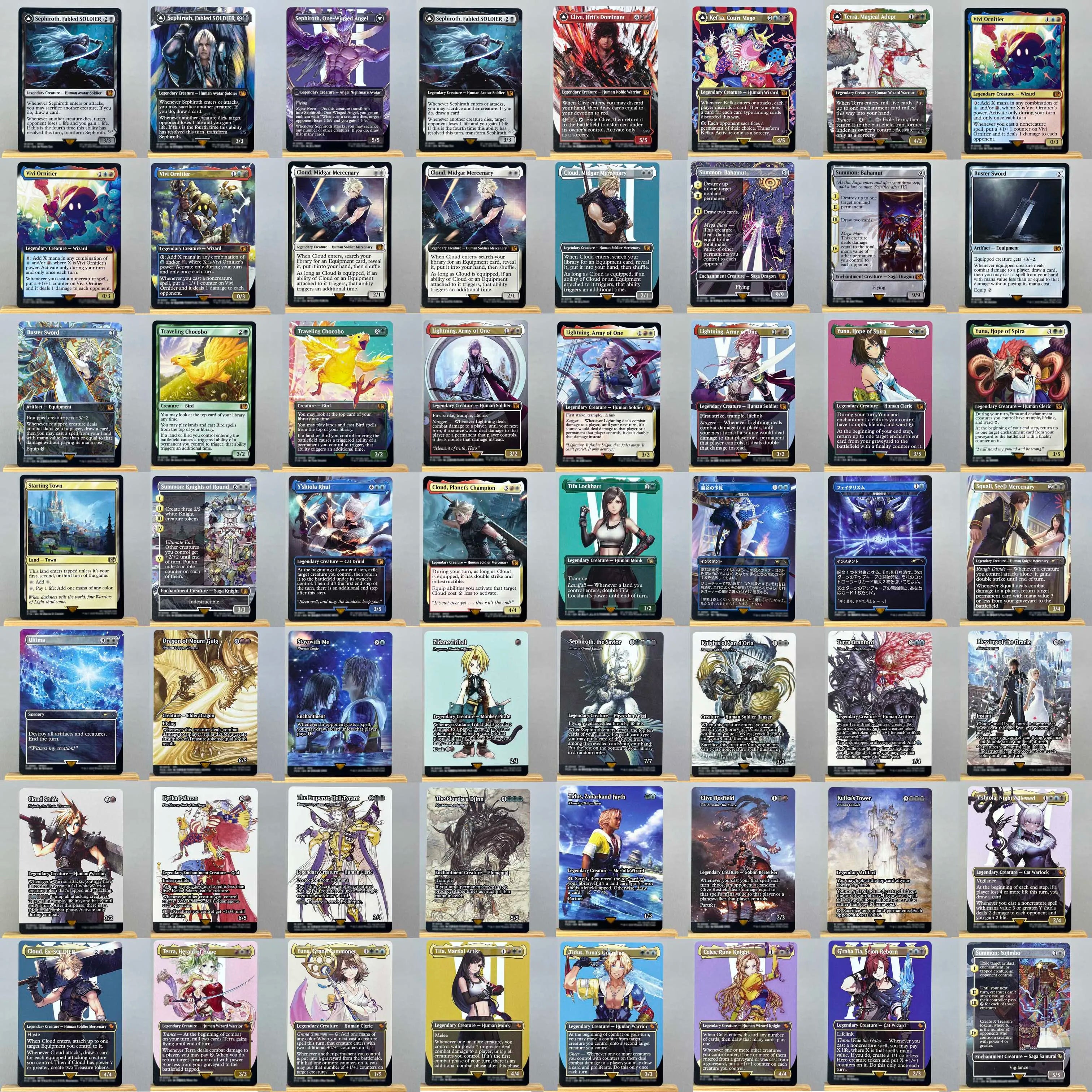 FIN PSS5 FCA HOLO14-001 Tcg proxy magical cards Sephiroth, Fabled SOLDIER Vivi Ornitier Cloud, Midgar Mercenary gathering