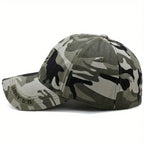 Outdoor Men's Camouflage Hat Trendy Embroidered Baseball Cap UV Protection Sun Hat Peaked Cap Military Cap For Fishing Hiking
