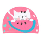 Kids Swim Cap Cartoon Pattern High Elastic Ear Protection Breathable for Pool Swimming Boys Girls Comfort Fit